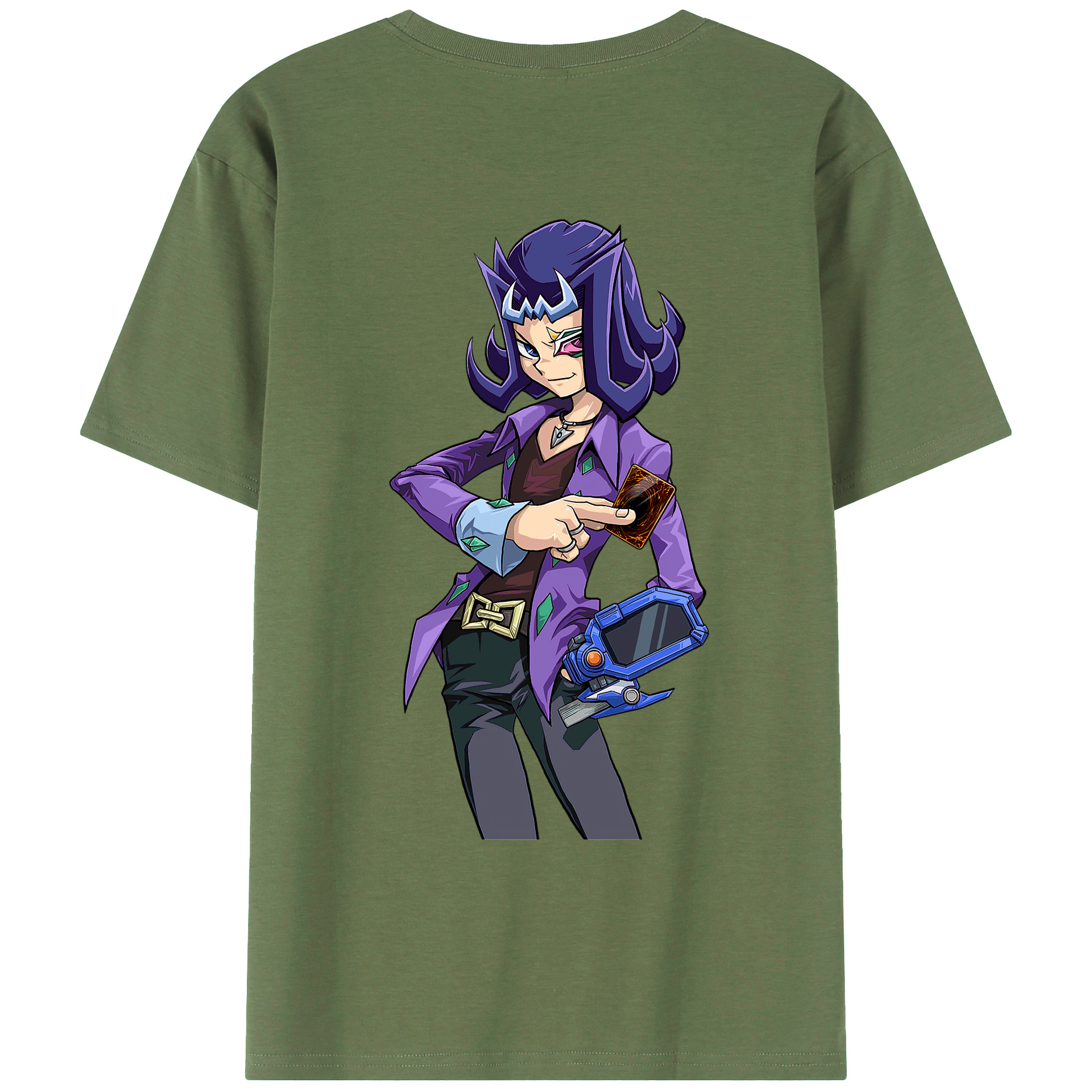 （画像用） 遊☆戯☆王 Yu-Gi-Oh! 綿100％ メンズ半袖Tシャツ（バックプリント） 通気性